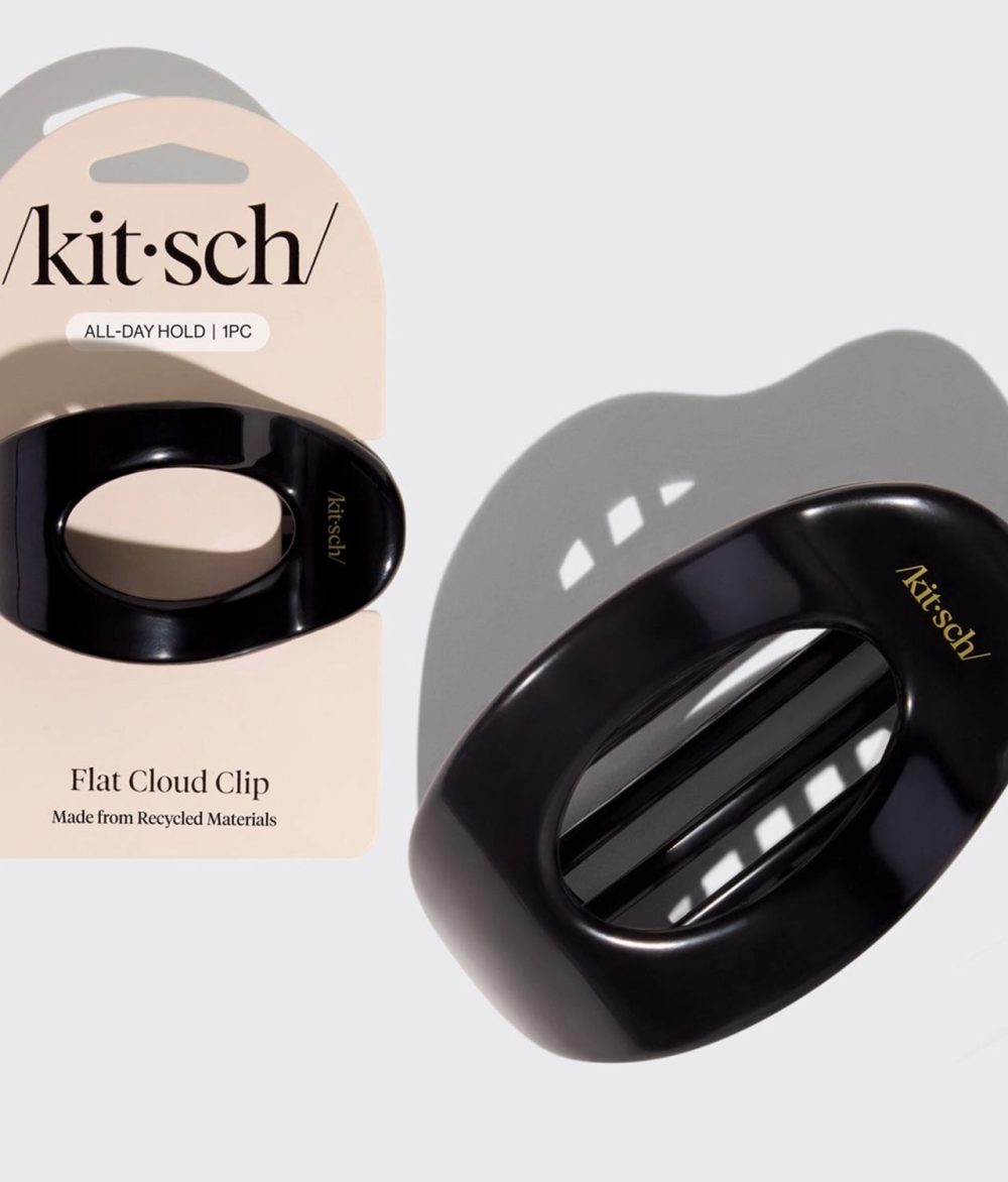 Kitsch flacher Wolkenclip Schwarz - Medium