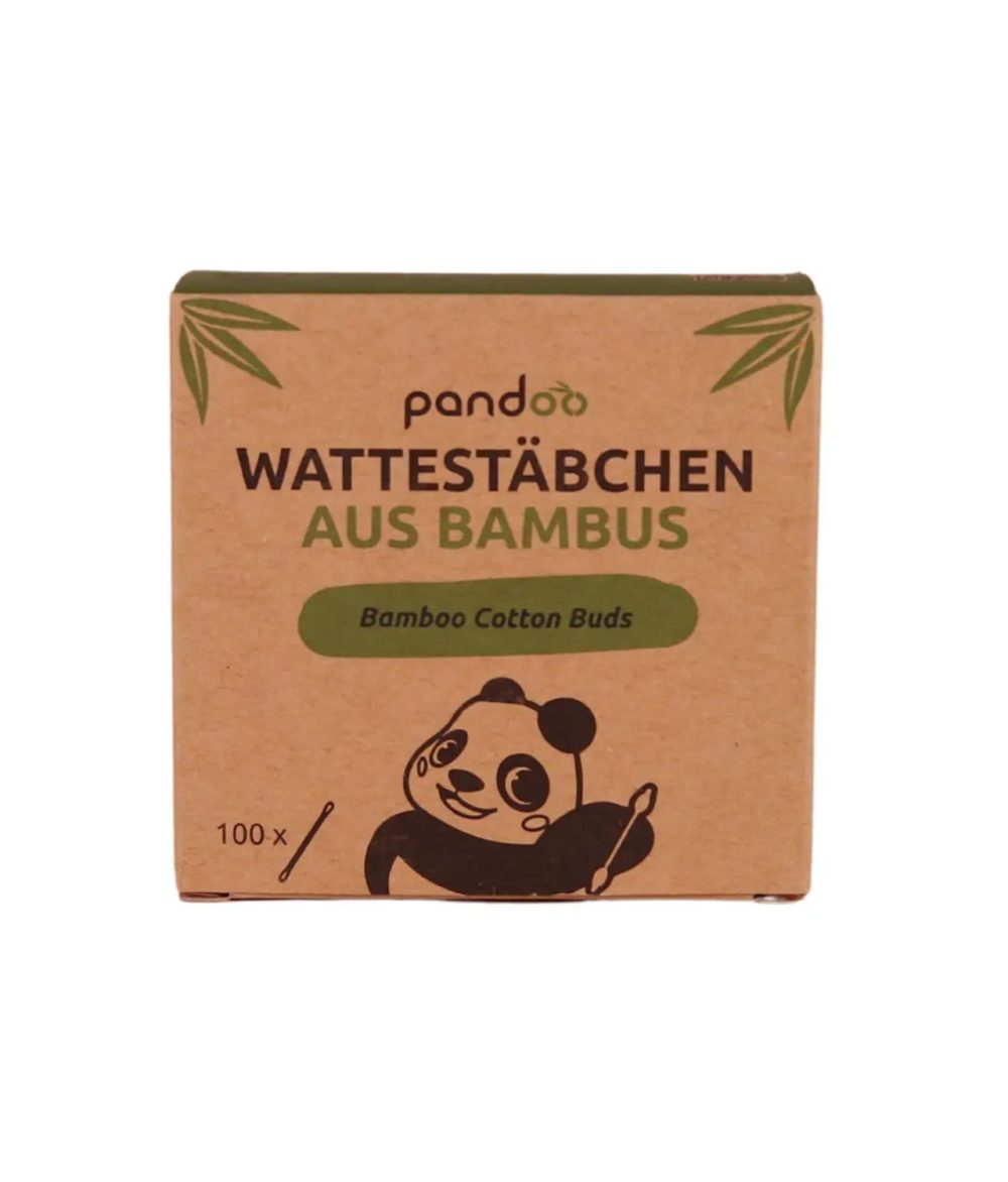 Pandoo Plastikfreie Wattestäbchen aus Bambus